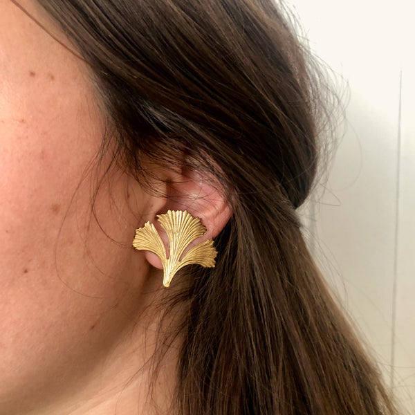 Boucles d'oreilles clips Ginkgo