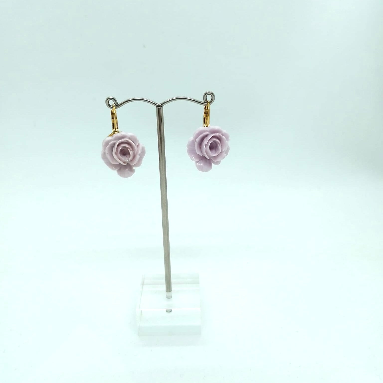 Boucles d'oreilles dormeuses Roses