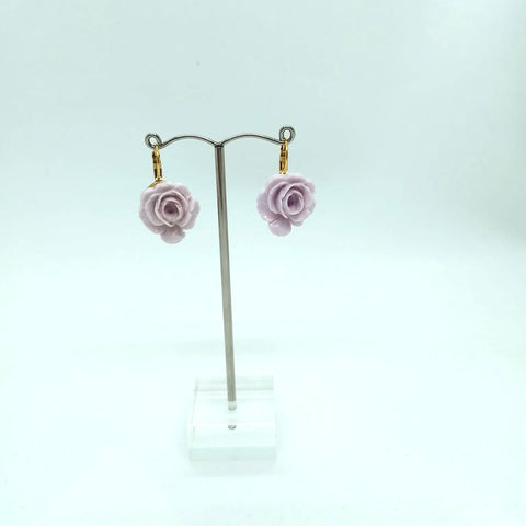 Boucles d'oreilles dormeuses Roses