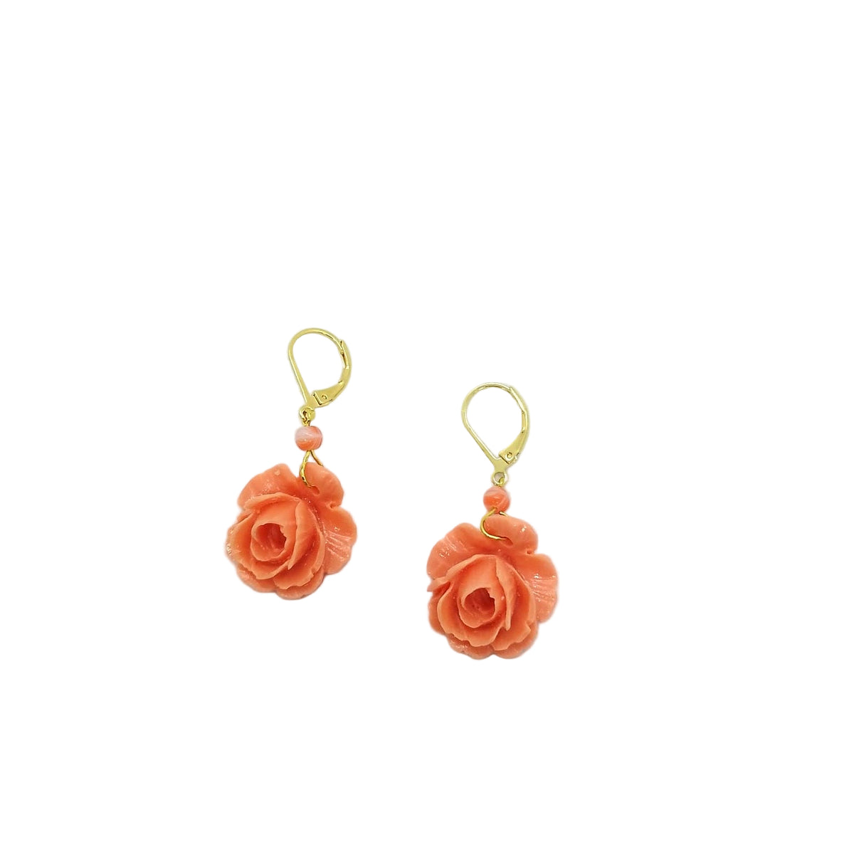 Boucles D'oreilles Dormeuses Roses Et Bleu Marine - Tissu, Occasion