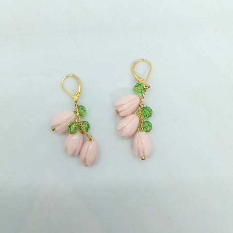 Boucles d'oreilles dormeuses vintage multi clochettes courtes