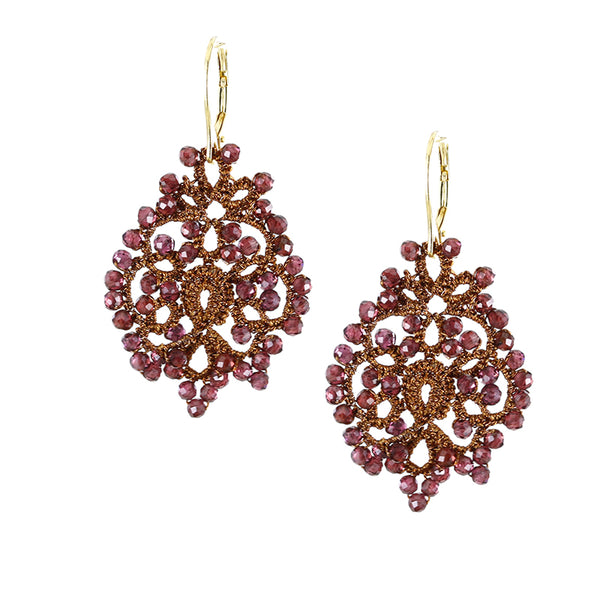 Rose stud earrings