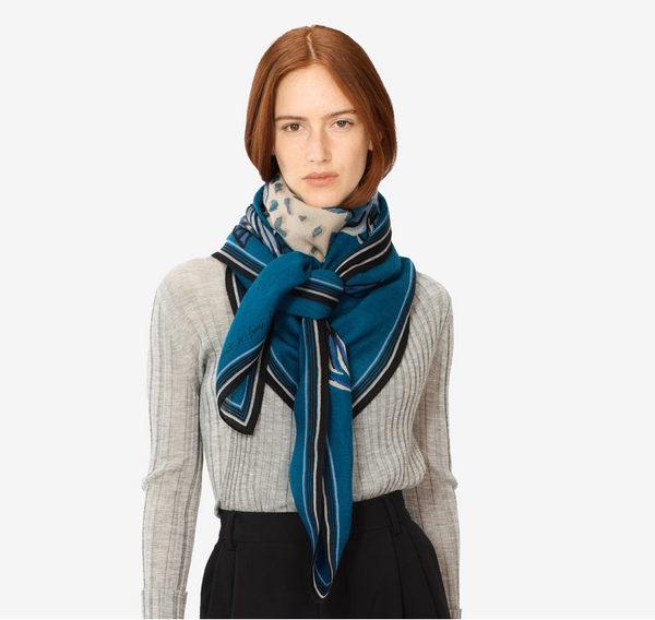 Carré "Western" bleu