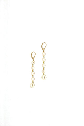 Long pearl earrings