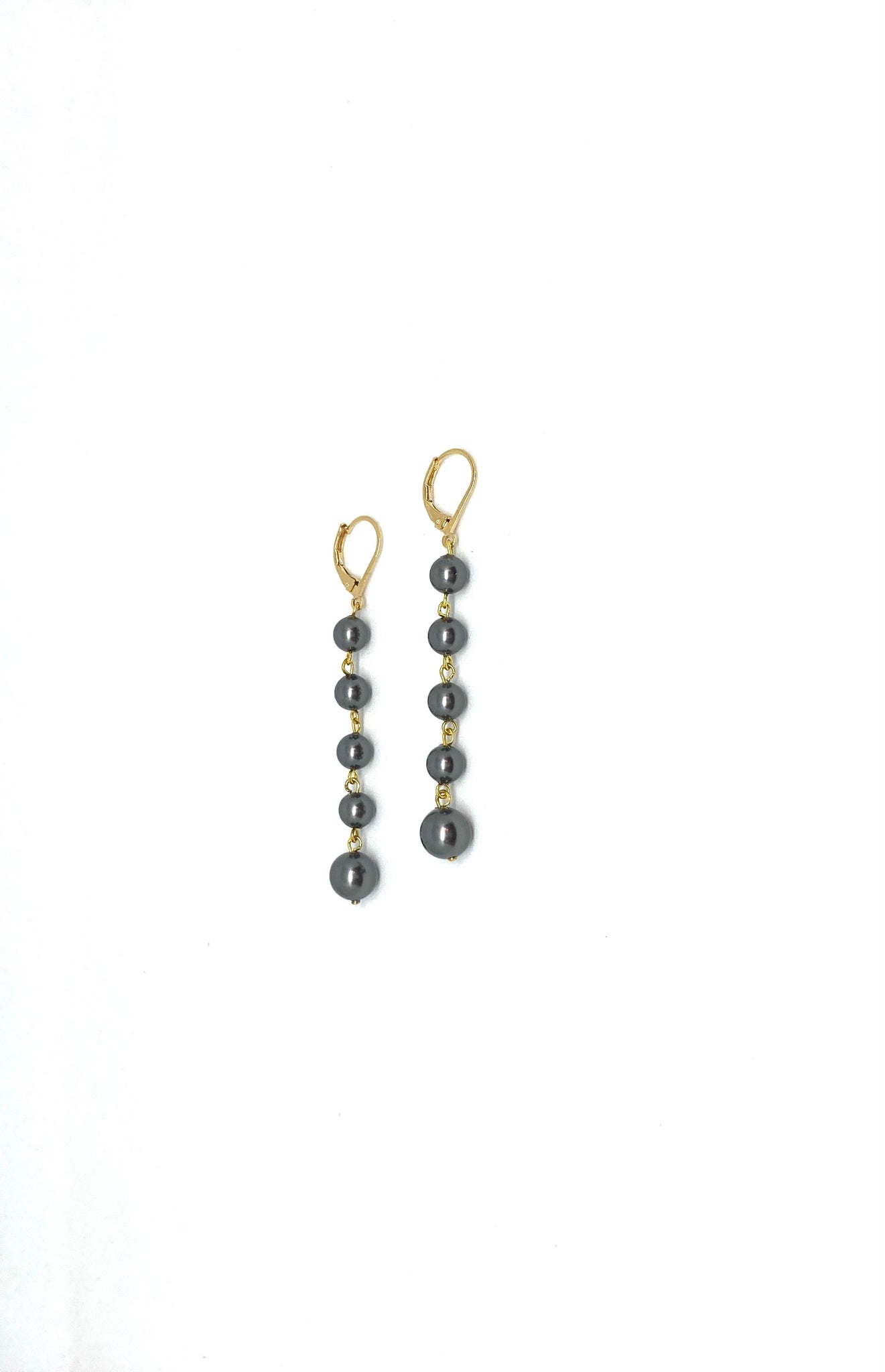 Long pearl earrings