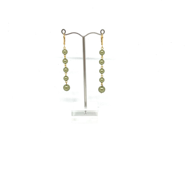 Long pearl earrings