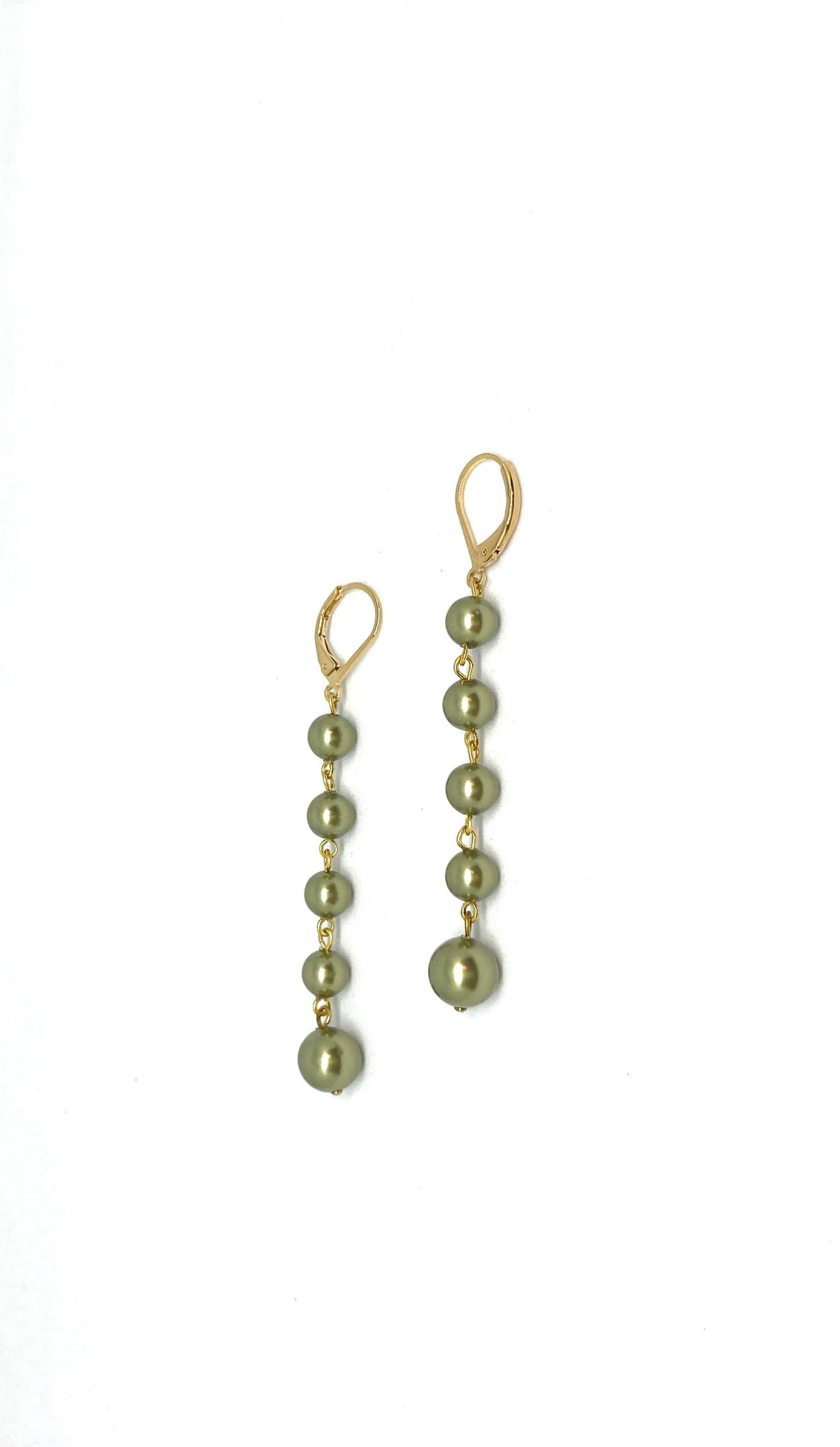 Long pearl earrings