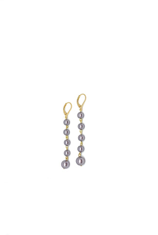 Long pearl earrings