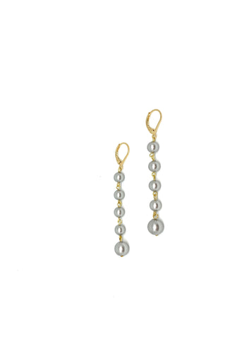 Long pearl earrings