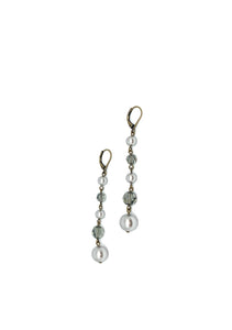 Long pearl earrings