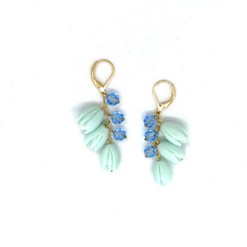 Boucles d'oreilles dormeuses vintage clochettes courtes