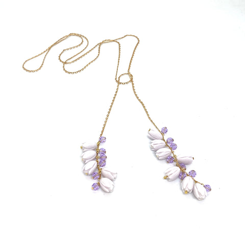 Sautoir cravate vintage clochettes