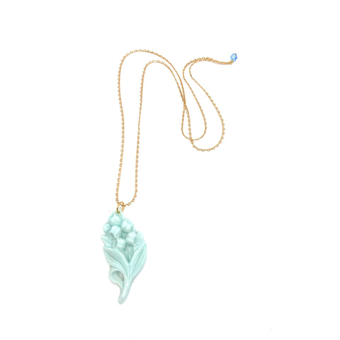 Collar largo vintage de cristal