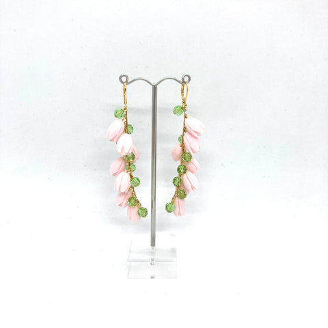 Boucles d'oreilles dormeuses vintage multi clochettes longues