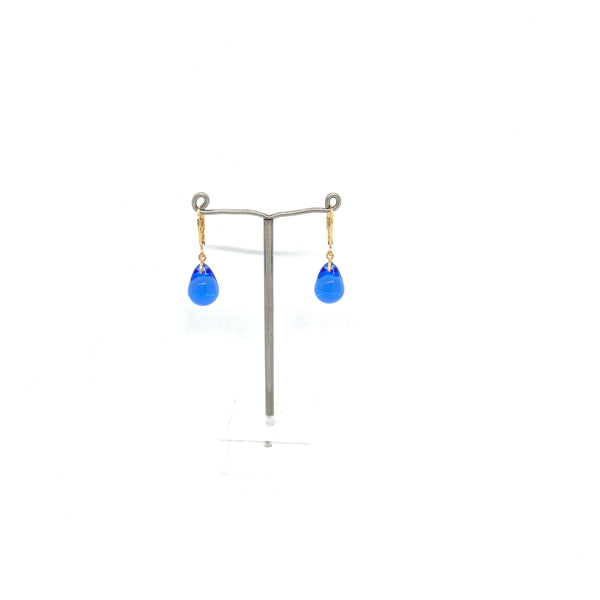 Pendientes colgantes vintage azul