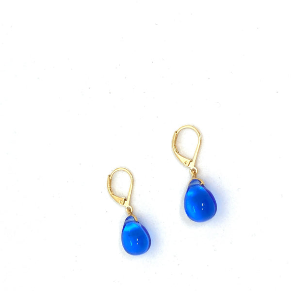 Pendientes colgantes vintage azul