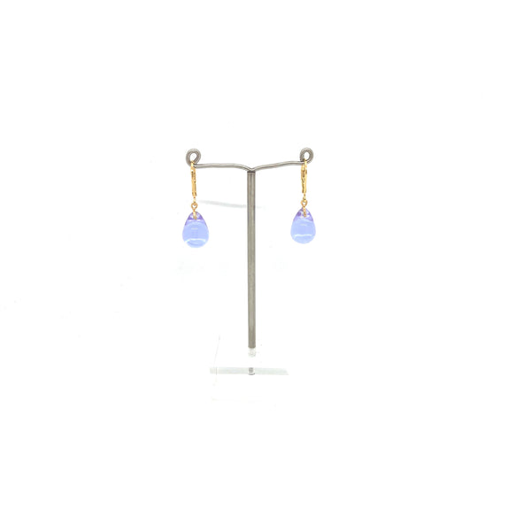 Pendientes colgantes vintage azul