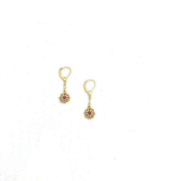 Rose stud earrings