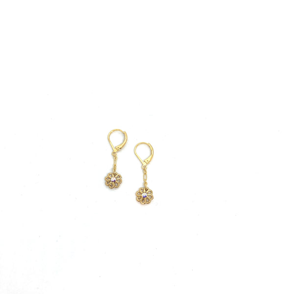 Pendientes de botón rosa