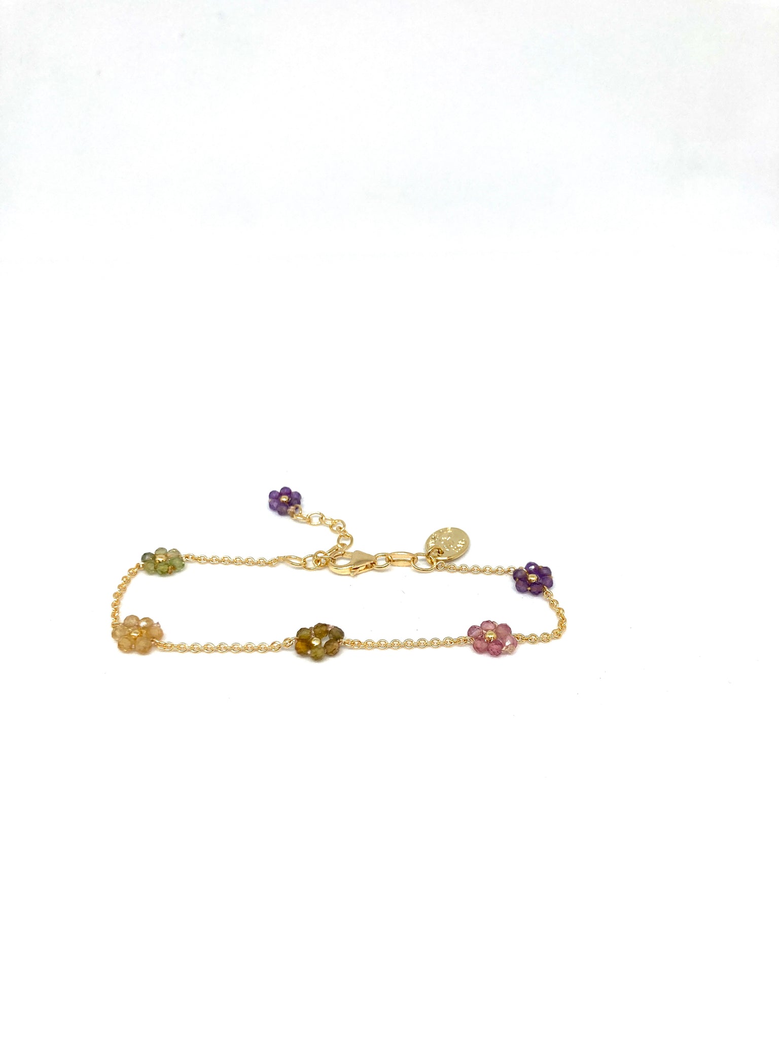 Bracelet fleurettes sur chaine