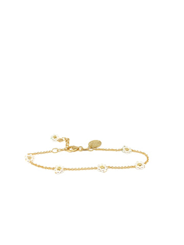 Bracelet fleurettes sur chaine