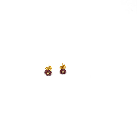 Rose stud earrings