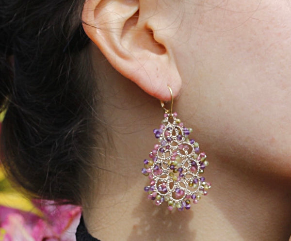 Rose stud earrings