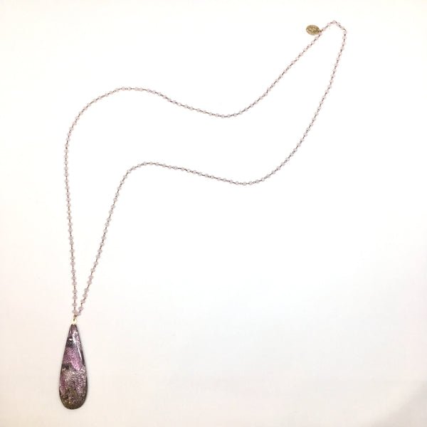 Amethyst vintage piece long necklace