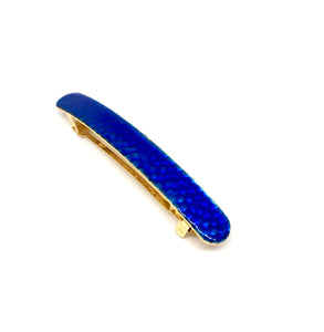 barrette-email-transparent-bleu-laiton-dore-martele-medium