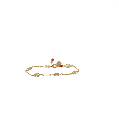 Bracelet roses & feuillage