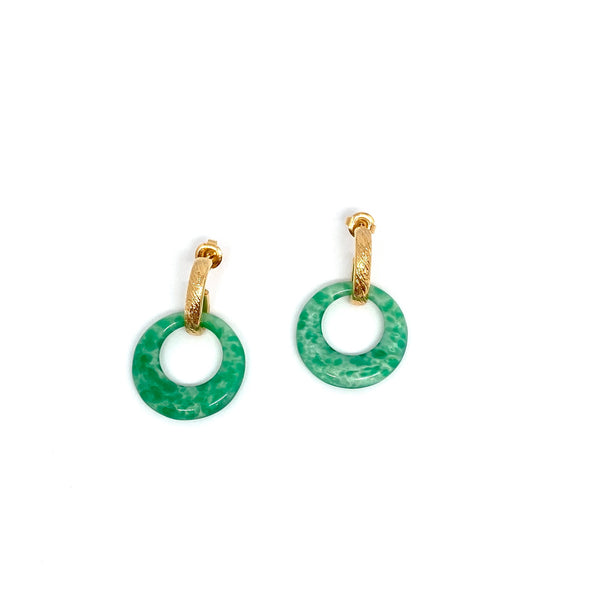 "Green wheat grain" earrings