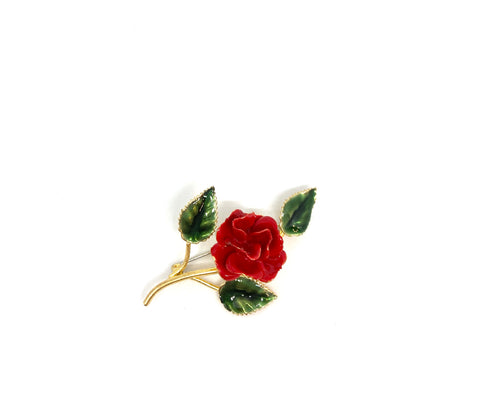 Broche rose Rouge Passion