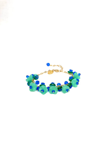 Necklace "green wheat grain"