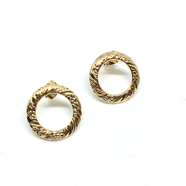 Golden circle earrings